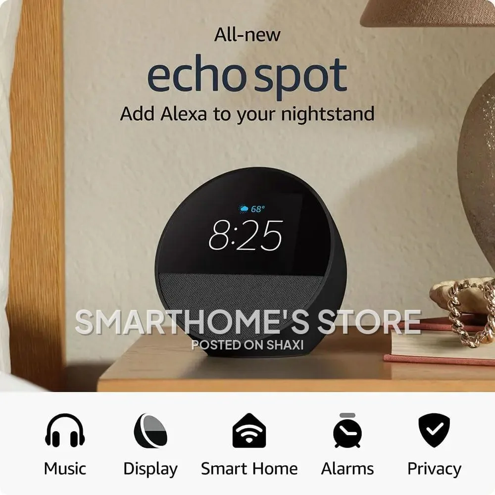 All-New Amazon Echo Spot (2024) – Smart Alarm Clock with Alexa and Vibrant Sound photo 2