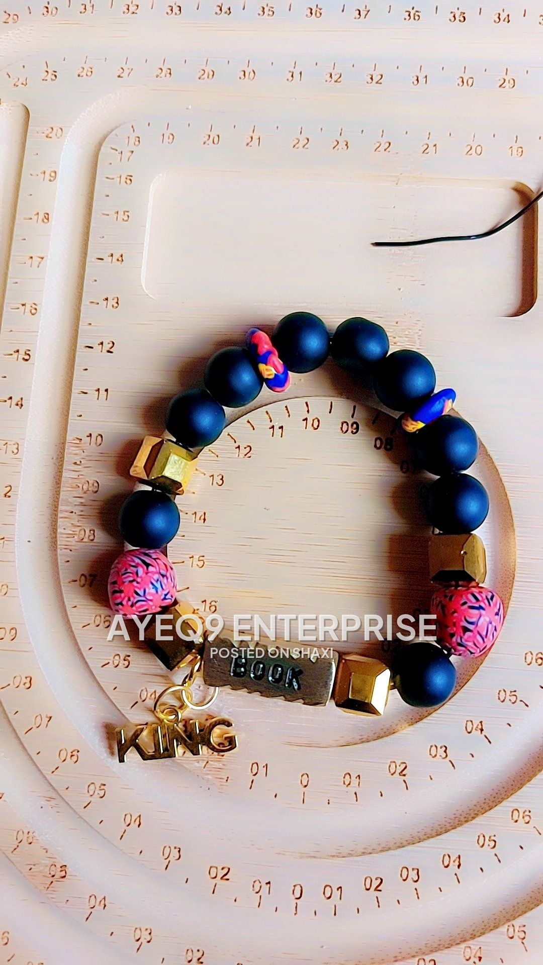 Unisex bracelet made from beads and crystals photo 1