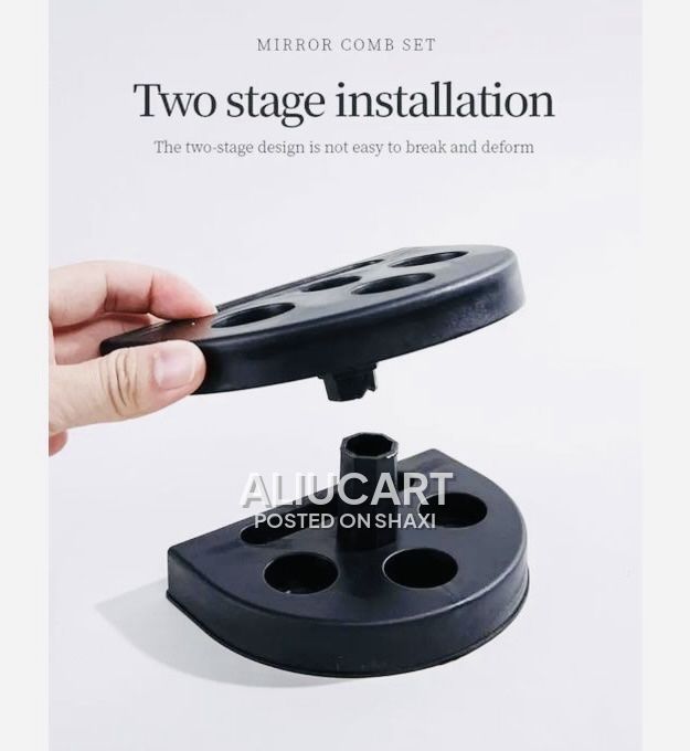 5-in-1 Hair Brush & Comb Set with Mirror and Storage Stand photo 5