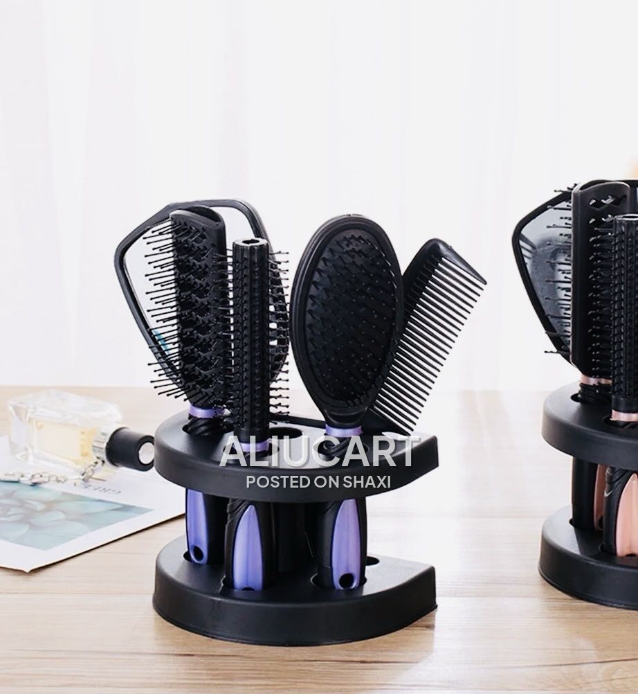 5-in-1 Hair Brush & Comb Set with Mirror and Storage Stand photo 8