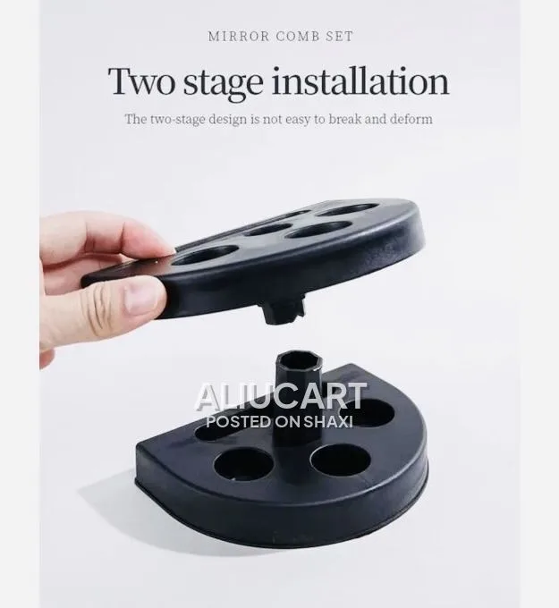 5-in-1 Hair Brush & Comb Set with Mirror and Storage Stand photo 5