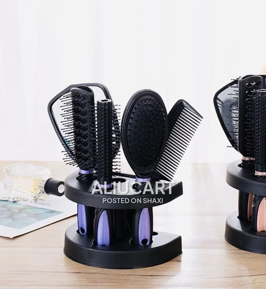 5-in-1 Hair Brush & Comb Set with Mirror and Storage Stand photo 8