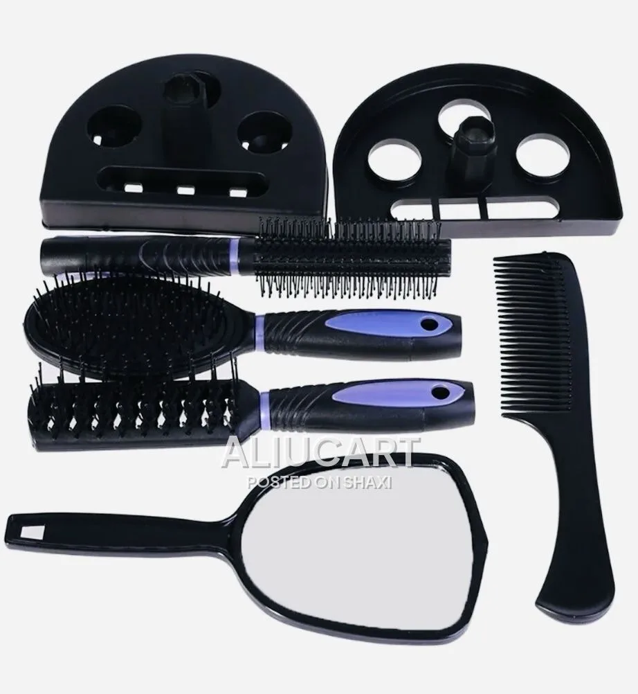 5-in-1 Hair Brush & Comb Set with Mirror and Storage Stand photo 9