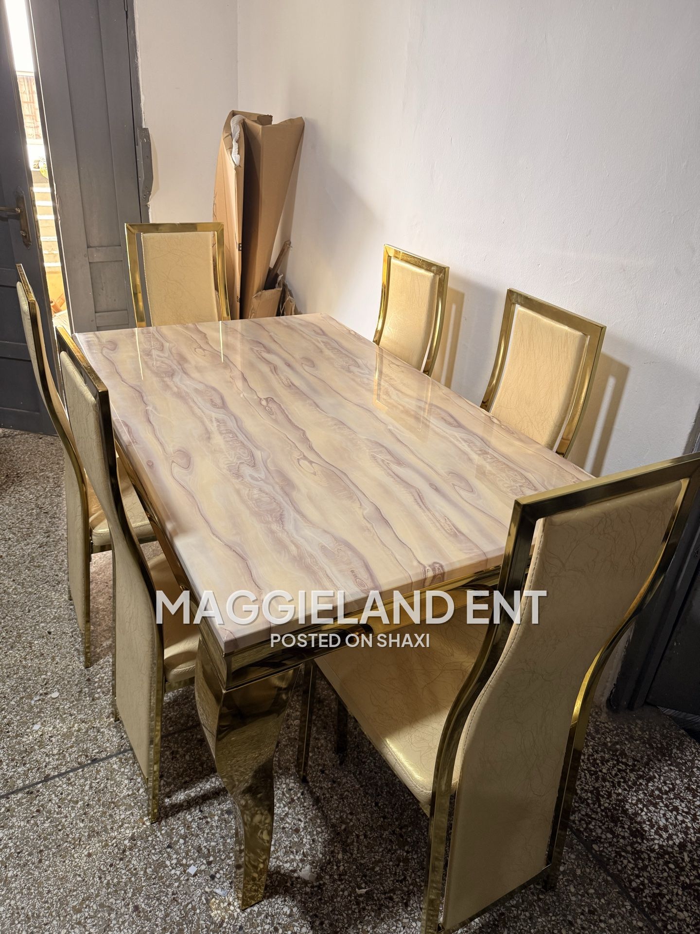 Fine Turkish Marble stone Dinning Table set photo 1