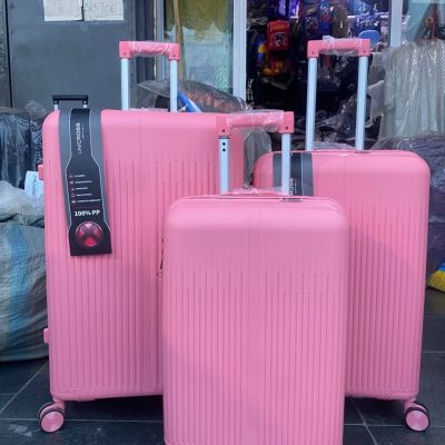 3 in 1 Luxury Unbreakable Unicross Pink Hardshell Spinner Bags