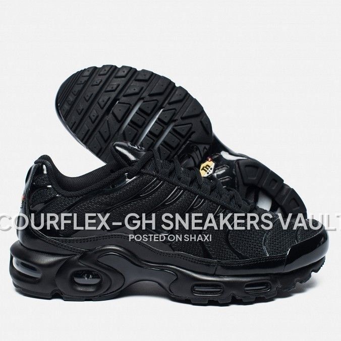 Nike Air Max Plus TN in the Triple Black colorway. photo 1