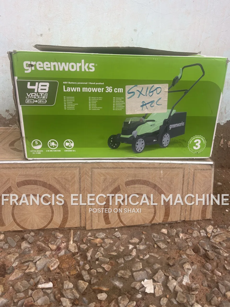 Greenlawn mover 36cm /volt lithium max 24v cutting Height 20-70mm photo 2