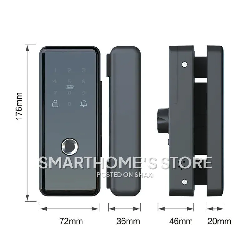 SmartGuard Elite: Tuya-Powered Fingerprint Smart Lock for Frameless Glass Doors photo 5