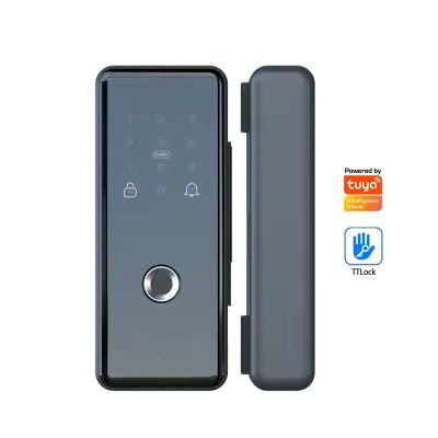SmartGuard Elite: Tuya-Powered Fingerprint Smart Lock for Frameless Glass Doors