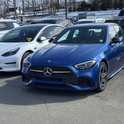 2023 Blue Mercedes Benz C300 4MATIC sports trim