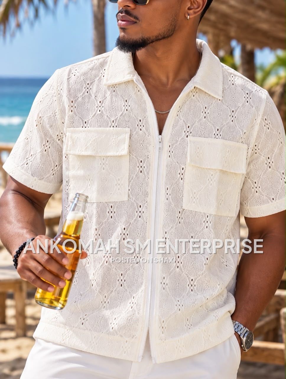 Knitted lace shirt photo 3