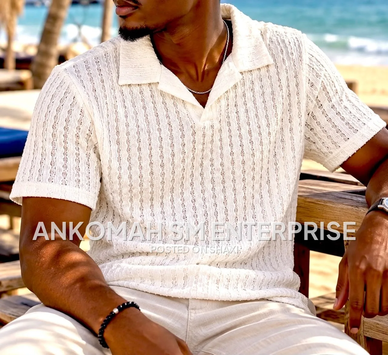 Knitted lace shirt photo 8