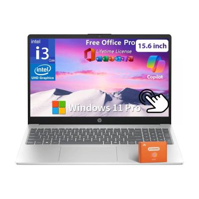 HP – 15.6 Touch-Screen Laptop – Intel Core i3 1315U 2023 – 8GB Memory – 256GB SSD – Natural Silver