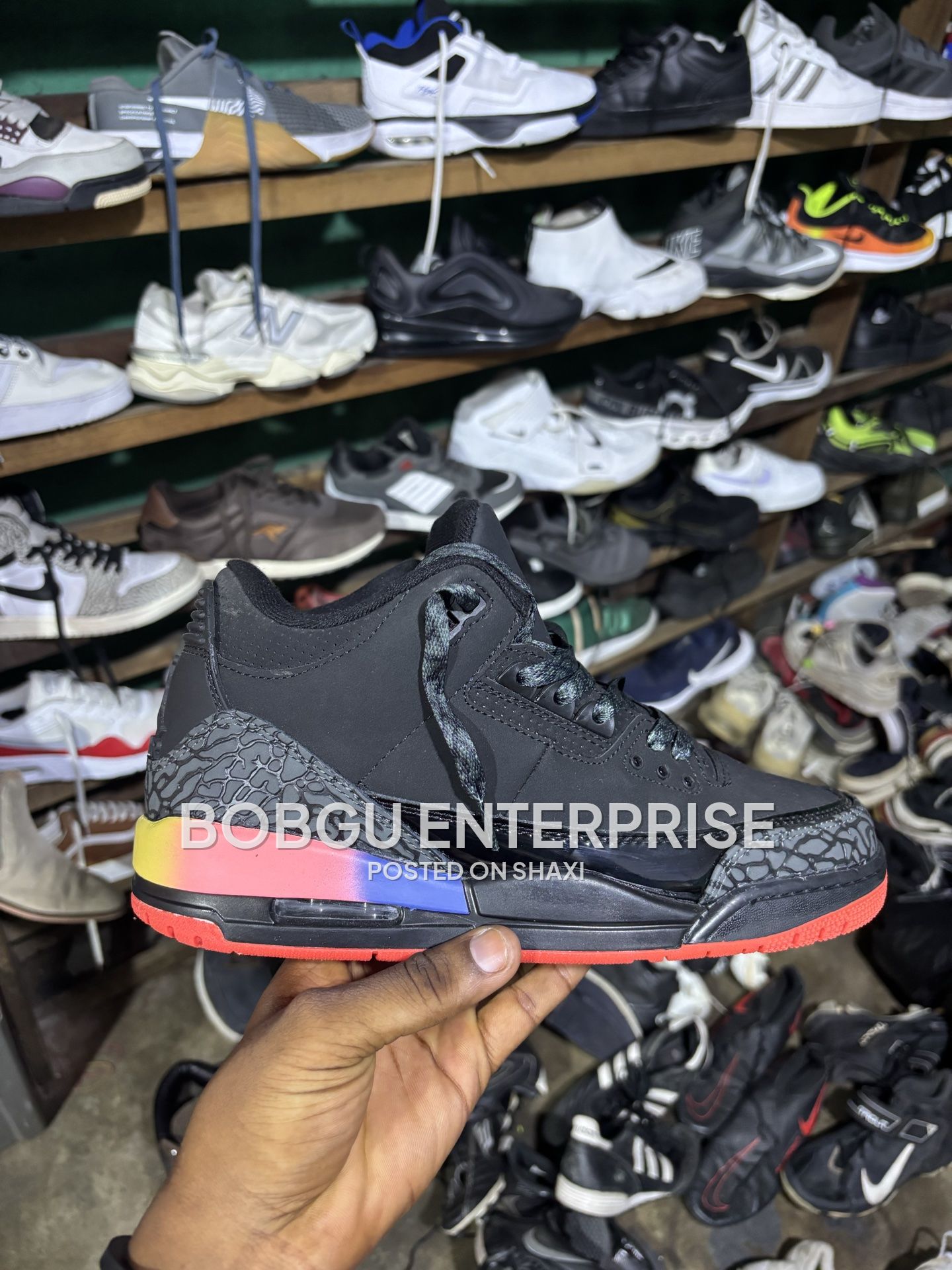Jordan 3 black and multicolored photo 9
