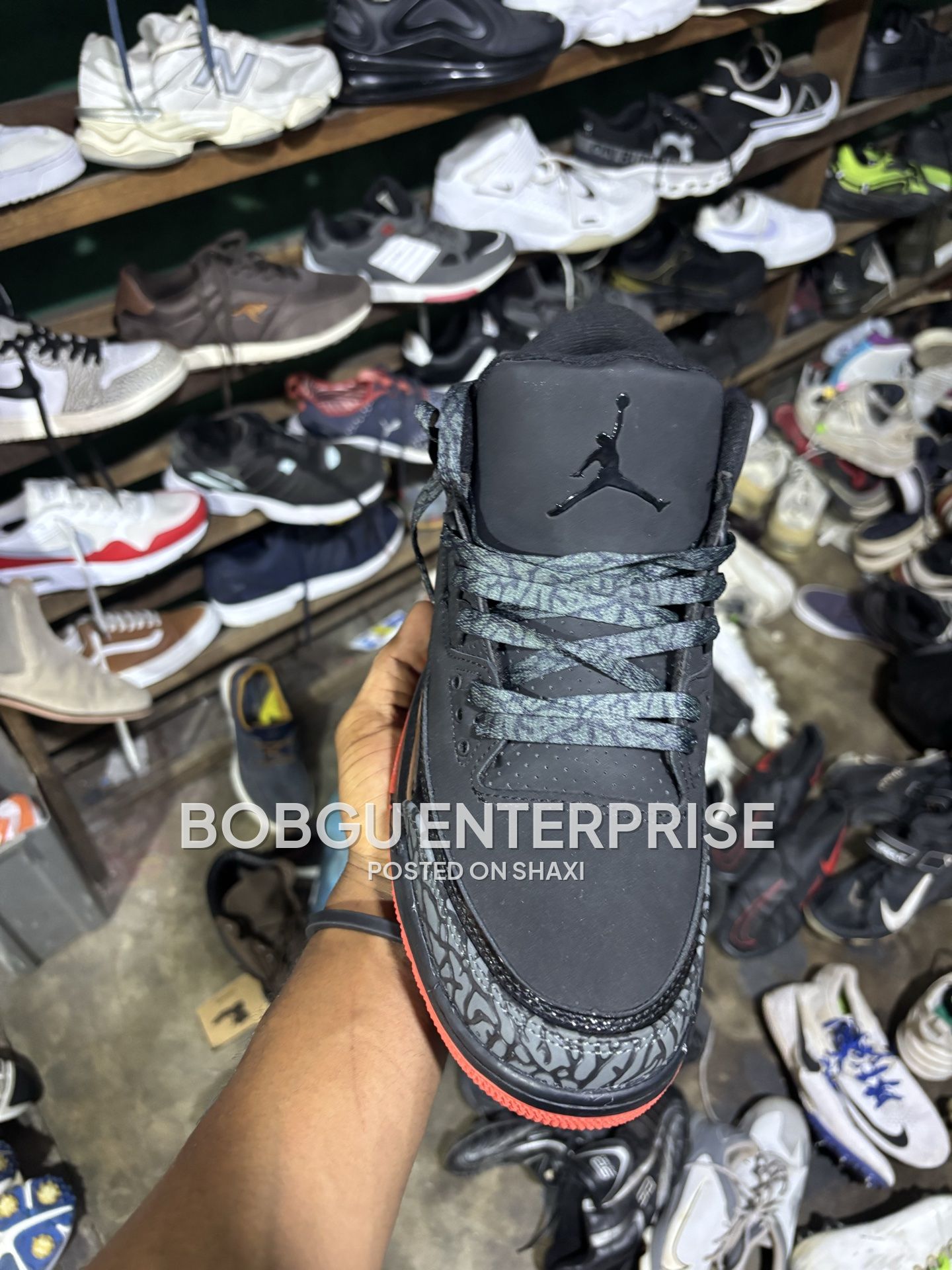 Jordan 3 black and multicolored photo 3