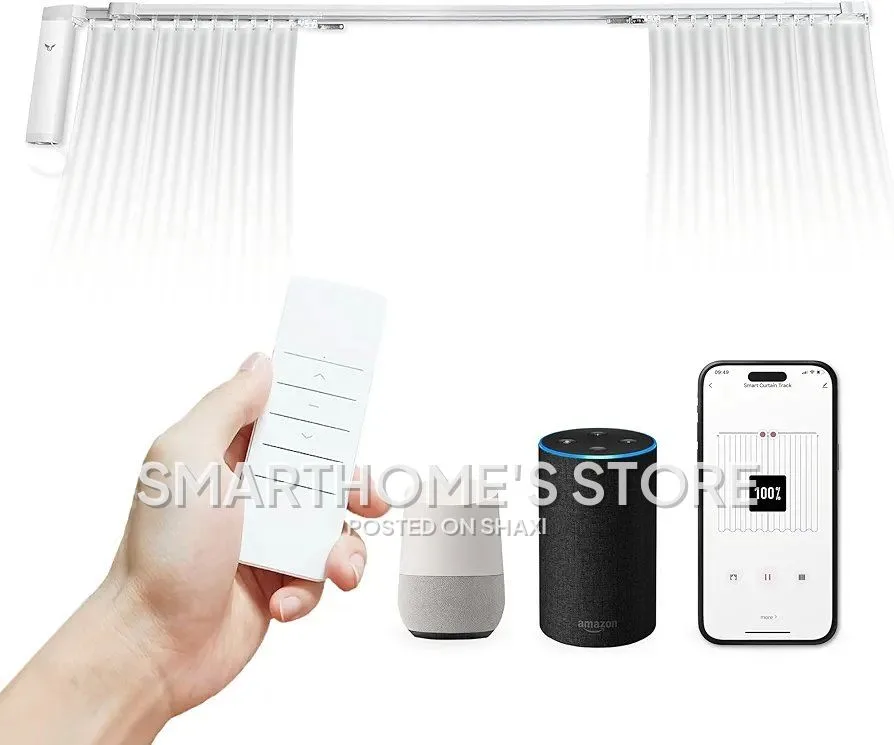 Remote Control Wi-Fi Smart Curtain Motor With 8M Rail Track. photo 2
