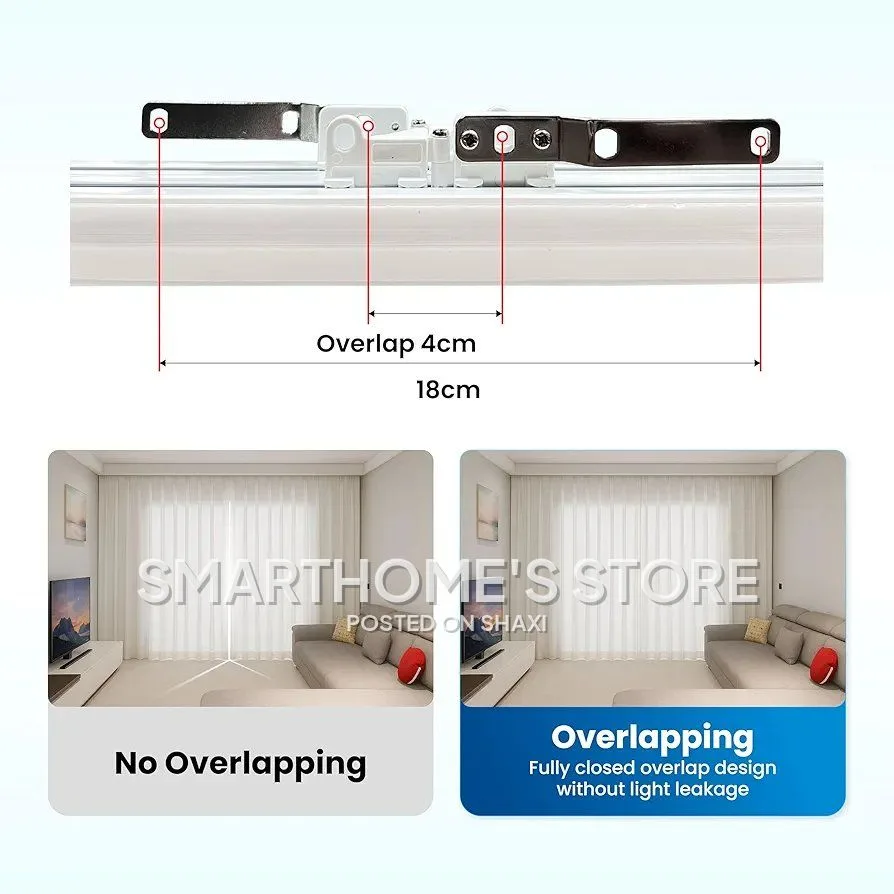 Remote Control Wi-Fi Smart Curtain Motor With 8M Rail Track. photo 3