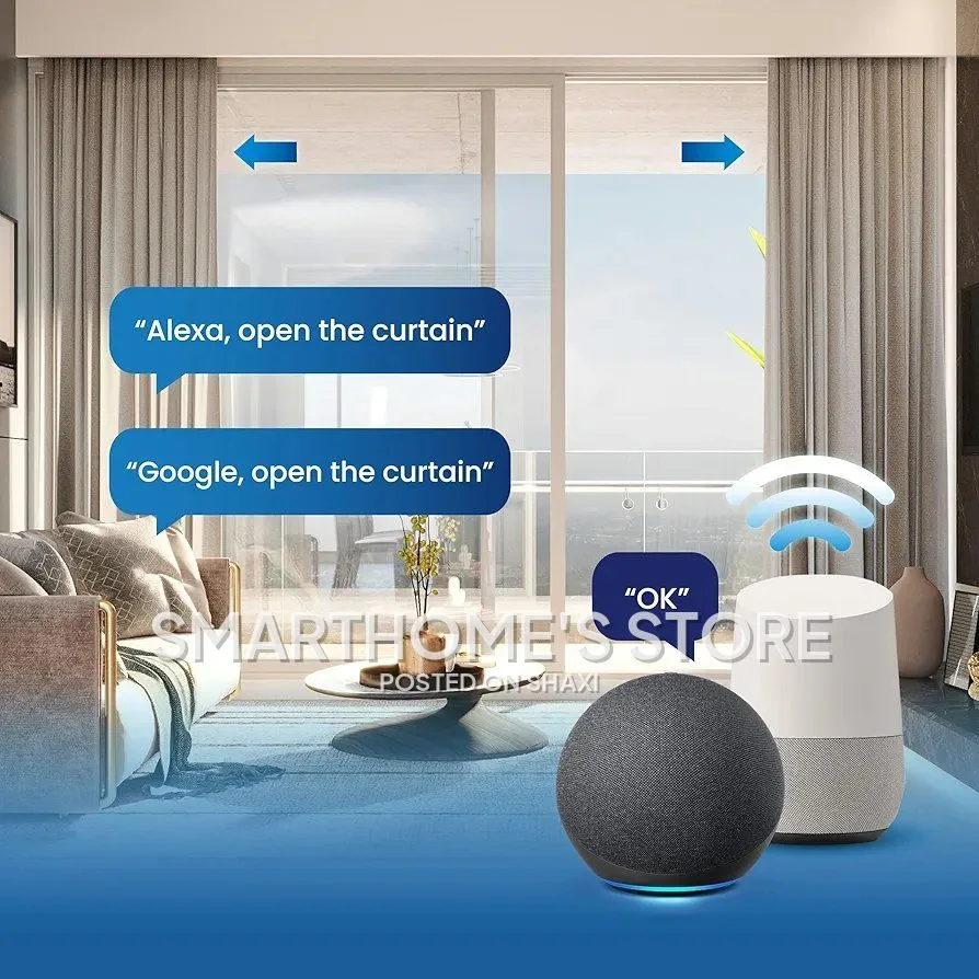 Remote Control Wi-Fi Smart Curtain Motor With 8M Rail Track. photo 4