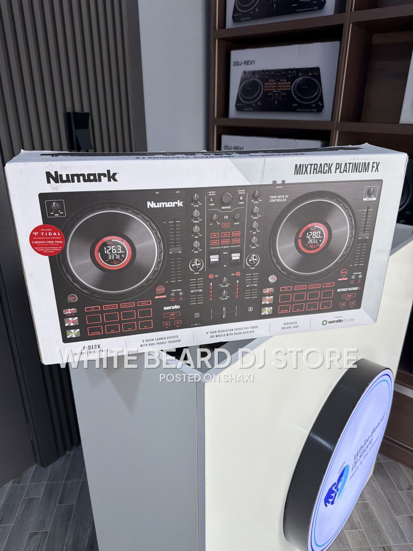 Numark Mixtrack Platinum FX 4-Deck Serato DJ Controller with Jog Wheel Displays and FX Paddles photo 3