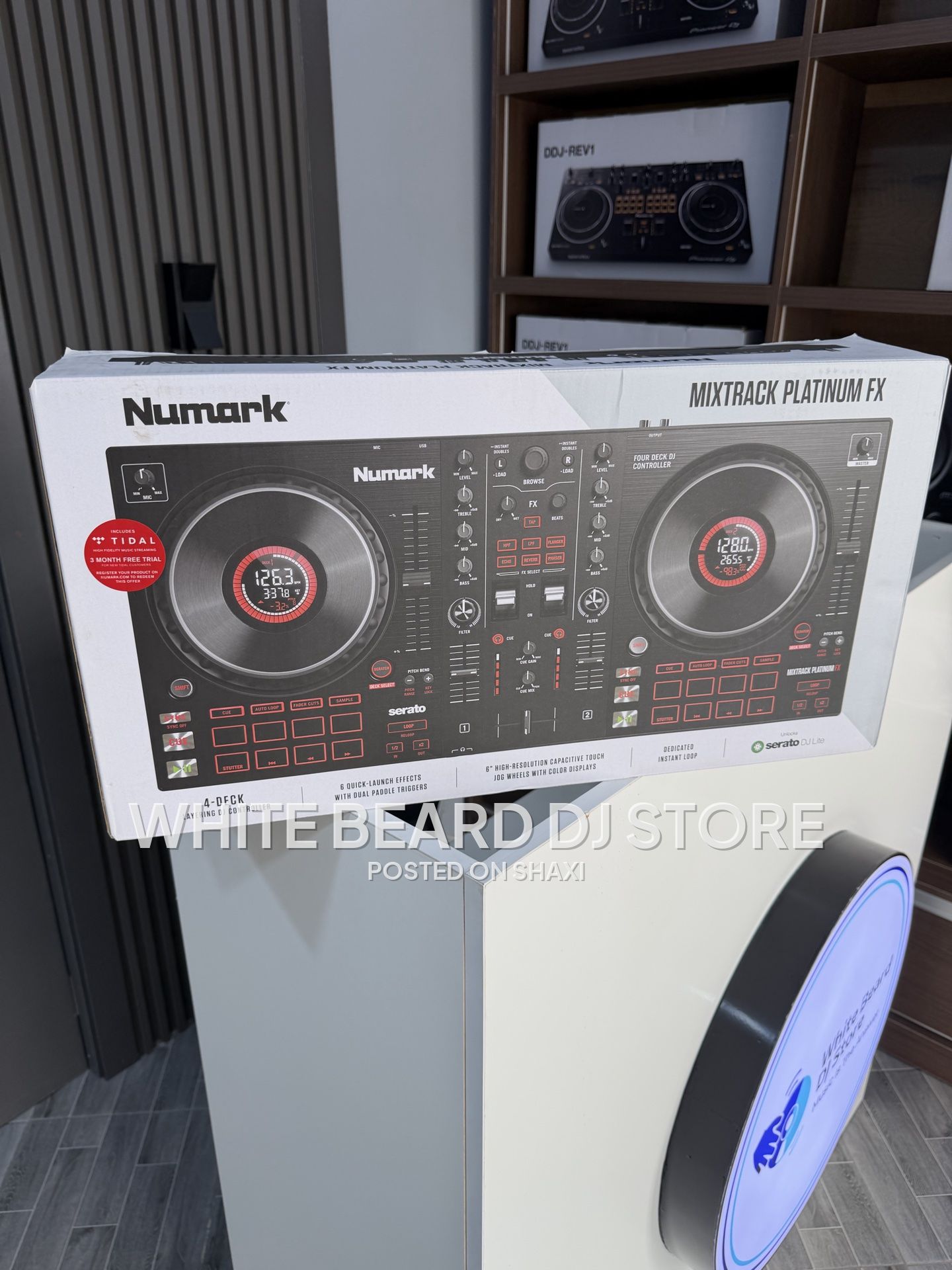 Numark Mixtrack Platinum FX 4-Deck Serato DJ Controller with Jog Wheel Displays and FX Paddles photo 1