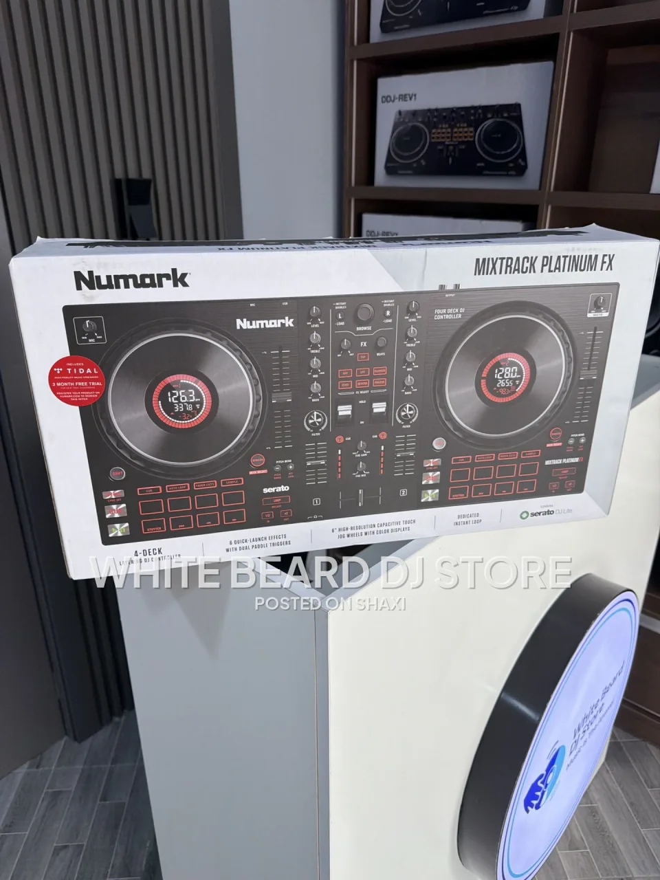 Numark Mixtrack Platinum FX 4-Deck Serato DJ Controller with Jog Wheel Displays and FX Paddles photo 6