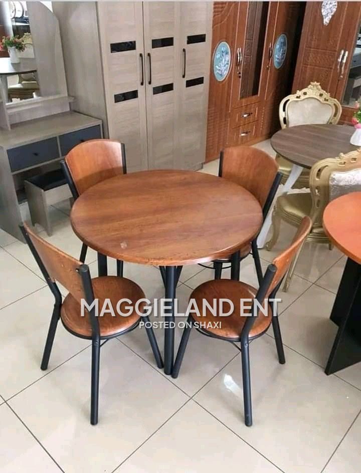 Wooden and Glass Dinning Table set photo 1