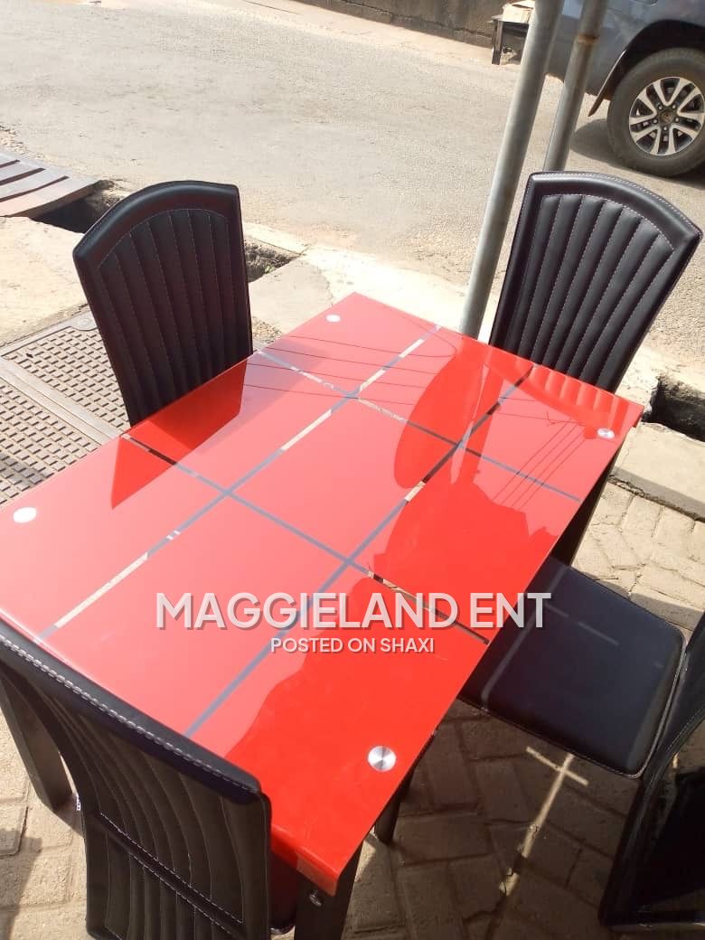 Wooden and Glass Dinning Table set photo 4