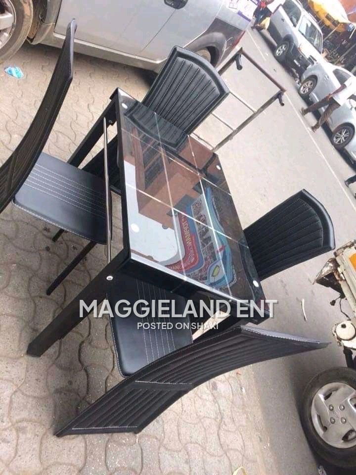 Wooden and Glass Dinning Table set photo 3