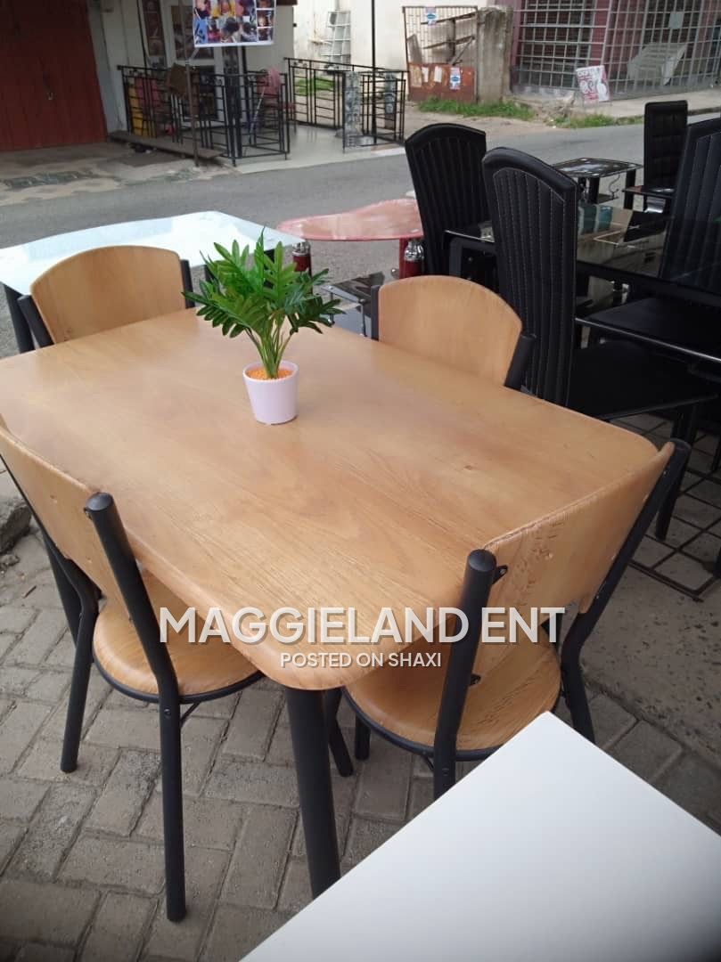 Wooden and Glass Dinning Table set photo 5