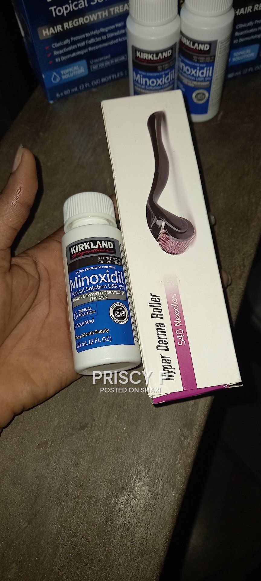 Kirkland hair regrowth with derma roller photo 1